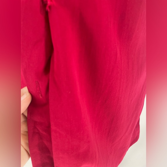 VTG 1980s Cranberry Long Sleeve Wool Shift Midi Dress / Blazer Dress - Picture 8 of 16